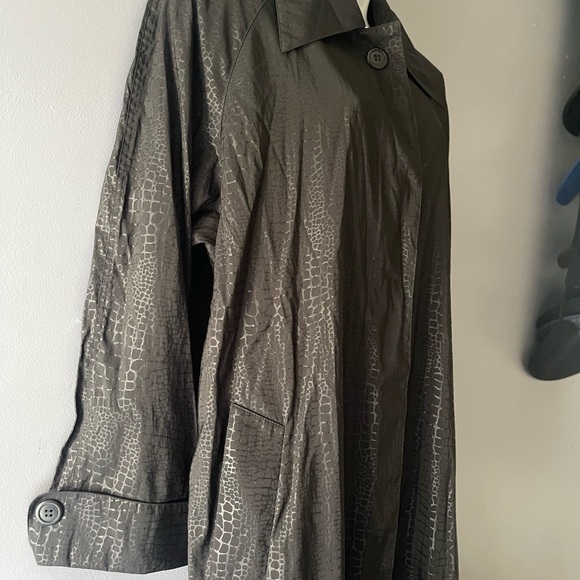 Mycra Pac Black  raincoat LONG Women's reptil print M/L - Picture 4 of 16